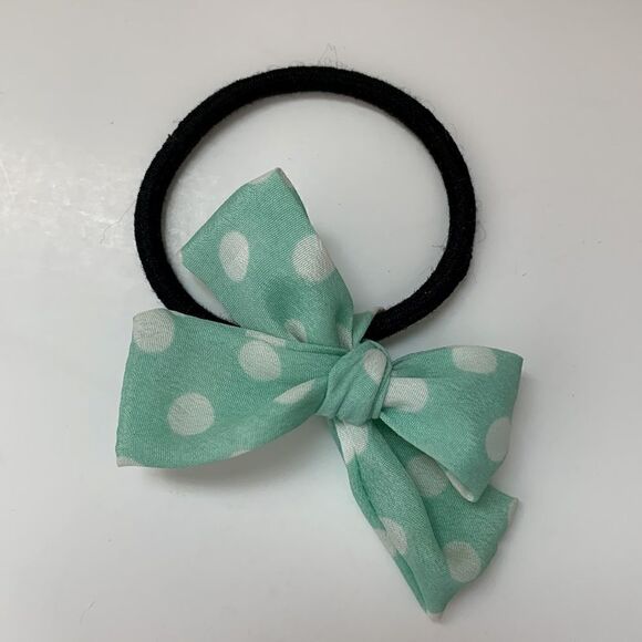 👗Mint white Polka Dot Hair Band - Picture 2 of 5